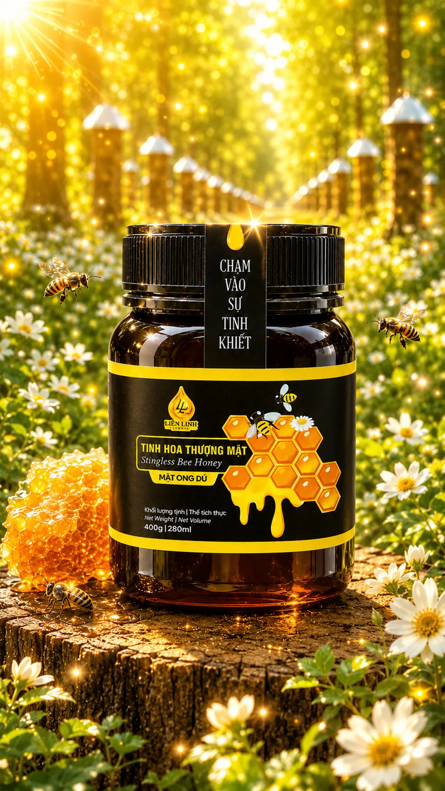Lumina premium stingless bee honey jar